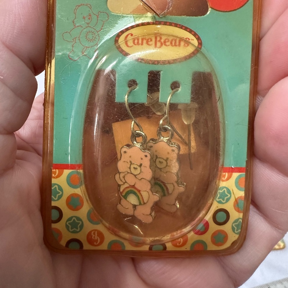 Vintage Cheer Bear Care Bear earrings
